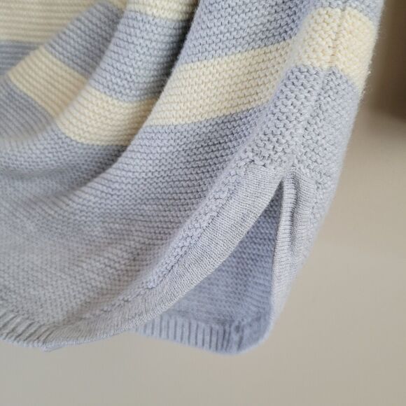 J. Jill Womens Knit Sweater Size Large Gray Light Yellow Stripes Tunic Length - Picture 5 of 10